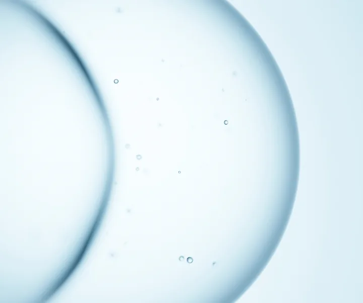 Close-up of a translucent sphere with soft light